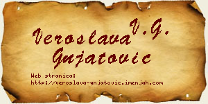 Veroslava Gnjatović vizit kartica